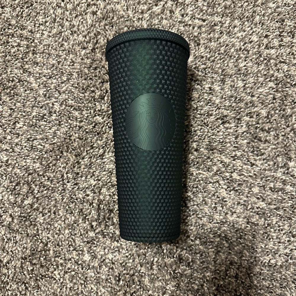 Starbucks 2022 Reusable Plastic Studded Tumbler Frosted Dark Green